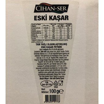 Cihanser Eski Kaşar Peyniri 100 gr