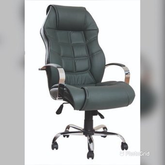 Mehmet Yaren Büro Konfor Başlıklı Kolçaklı Dönerli Gri Çalışma Sandalyesi