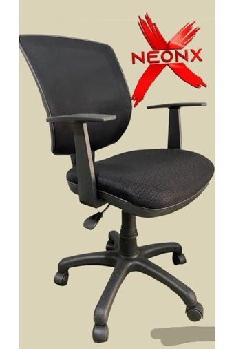 Neonx Small Kolçaklı Dönerli Siyah Çalışma Sandalyesi