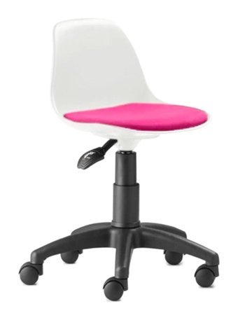 Obc Ofis Büro Concept Kolçaklı Dönerli Beyaz-Pembe Çalışma Sandalyesi