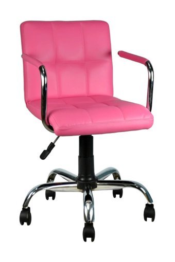 Bürocci 9503D Kolçaklı Dönerli Pembe Çalışma Sandalyesi