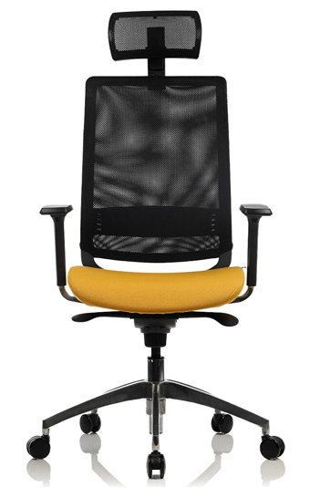 Bürosit Reflex 9 Başlıklı Kolçaklı Dönerli Sarı-Siyah Çalışma Sandalyesi