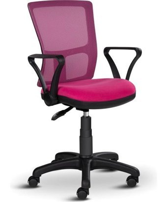 Asbir Mobilya Vega Kolçaklı Dönerli Pembe Çalışma Sandalyesi
