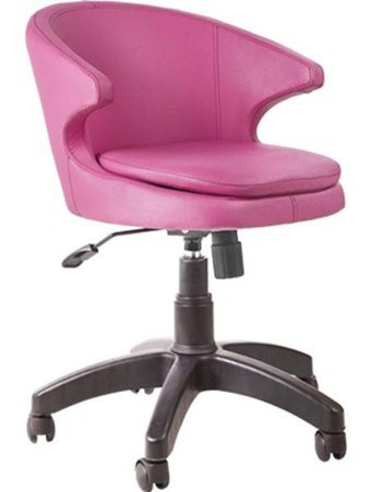 Bubu Home Petit 806 Kolçaklı Dönerli Pembe Çalışma Sandalyesi