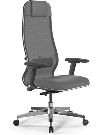 Ergolife 1048146 Başlıklı Kolçaklı Dönerli Gri Çalışma Sandalyesi