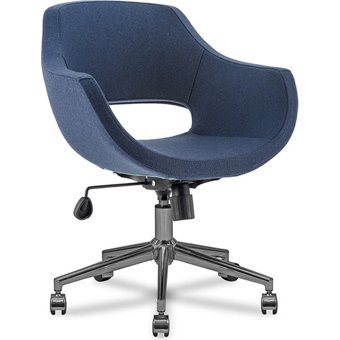 Forsit Design Alesta Kolçaklı Dönerli Lacivert Çalışma Sandalyesi