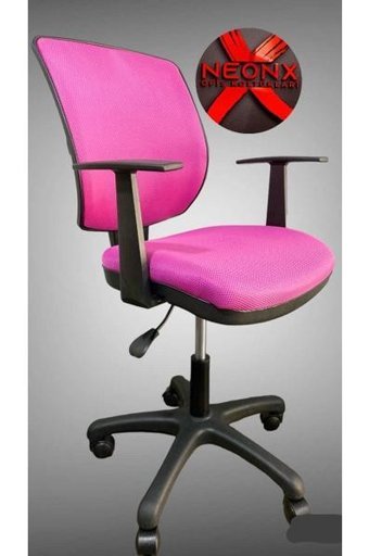 Neonx Small Kolçaklı Dönerli Pembe Çalışma Sandalyesi