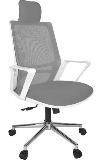 Gizmo FK1200 Başlıklı Kolçaklı Dönerli Gri Çalışma Sandalyesi
