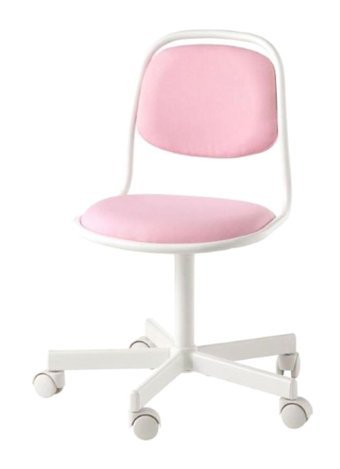 Ikea Örfjall Dönerli Beyaz-Pembe Çalışma Sandalyesi