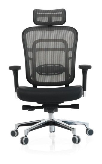 Ivo Office Passion Başlıklı Kolçaklı Dönerli Siyah Çalışma Sandalyesi