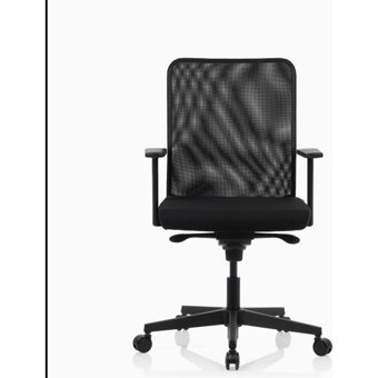 Bürosit Rima 7 Kolçaklı Dönerli Siyah Çalışma Sandalyesi