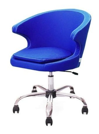 Neodesign Demre Kolçaklı Dönerli Mavi Çalışma Sandalyesi