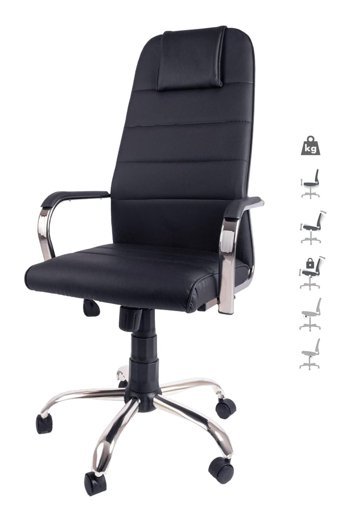 Aule DT0306 Kolçaklı Dönerli Siyah Çalışma Sandalyesi