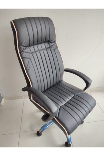 Barbaros San Büro Mobilyaları Başlıklı Kolçaklı Dönerli Gri Çalışma Sandalyesi
