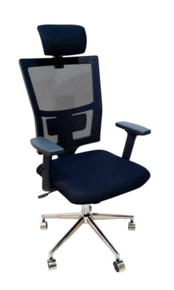 Hamle Ofis 567846188 Başlıklı Kolçaklı Dönerli Siyah Çalışma Sandalyesi