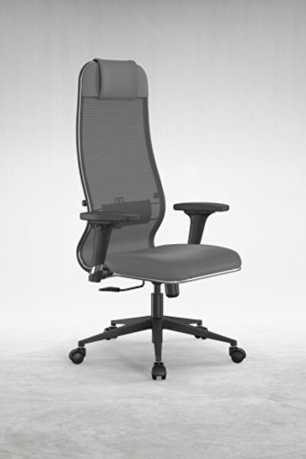 Ergolife Sit 10-B1-115D Başlıklı Kolçaklı Dönerli Gri Çalışma Sandalyesi