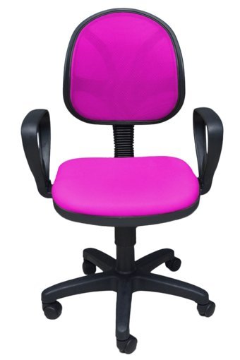 Porziyon Ohera Kolçaklı Dönerli Pembe Çalışma Sandalyesi