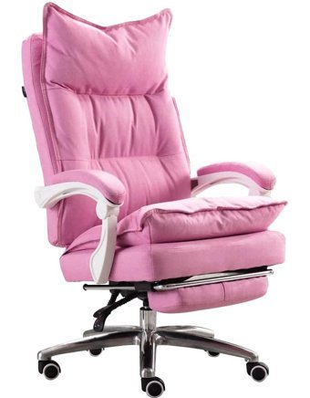 Yfwoksl Ergonomik Kolçaklı Dönerli Pembe Çalışma Sandalyesi