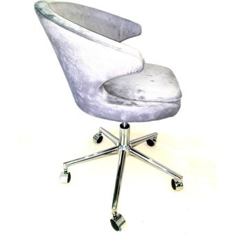 Poly Chair Kolçaklı Dönerli Gümüş Çalışma Sandalyesi