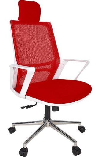 Gizmo FK1200 Başlıklı Kolçaklı Dönerli Kırmızı Çalışma Sandalyesi