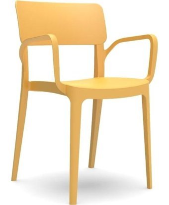Novussi Kolçaklı Sarı Çalışma Sandalyesi
