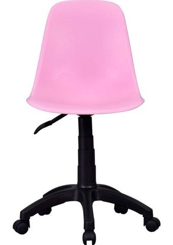 Vilinze Eames Dönerli Siyah-Pembe Çalışma Sandalyesi