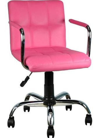 Bürocci 9503D0120 Kolçaklı Dönerli Pembe Çalışma Sandalyesi