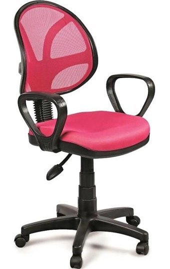 Obc Ofis Büro Concept Ohera Kolçaklı Dönerli Pembe Çalışma Sandalyesi