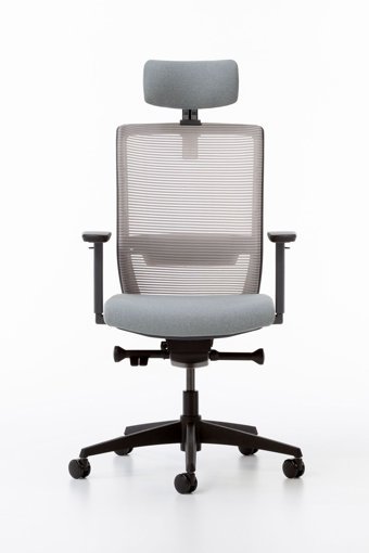 Bürotime Bold Başlıklı Kolçaklı Dönerli Gri Çalışma Sandalyesi