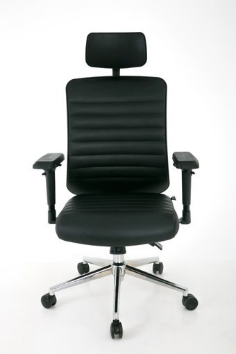 Zeon Büro Ofis Sistemleri Comfort Elite Başlıklı Kolçaklı Dönerli Siyah Çalışma Sandalyesi