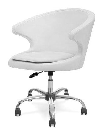 Neodesign Demre Kolçaklı Dönerli Beyaz Çalışma Sandalyesi
