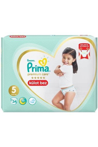Prima Premium Care 5 Numara Külot Bebek Bezi 4x34 Adet