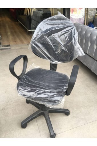 Moda Sefa Mobilya Kolçaklı Dönerli Siyah Çalışma Sandalyesi