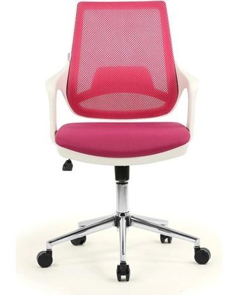 Ofis Büro Concept Kolçaklı Dönerli Beyaz-Pembe Çalışma Sandalyesi