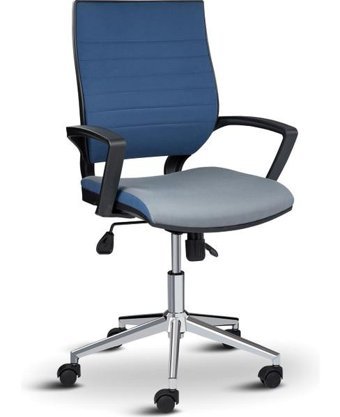 Asbir Mobilya Rigel Plus 55400 Kolçaklı Dönerli Gri-Mavi Çalışma Sandalyesi