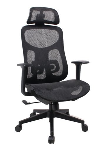 Quanter SK-6033 Başlıklı Kolçaklı Dönerli Siyah Çalışma Sandalyesi