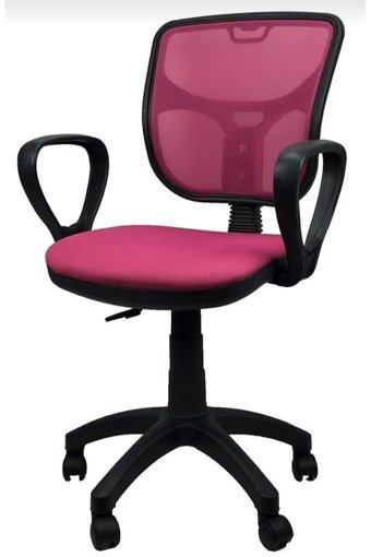 FONKSİYONER Kolçaklı Dönerli Pembe Çalışma Sandalyesi