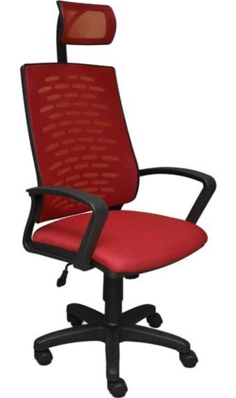 Obc Ofis Büro Concept Nadya Başlıklı Kolçaklı Dönerli Kırmızı Çalışma Sandalyesi
