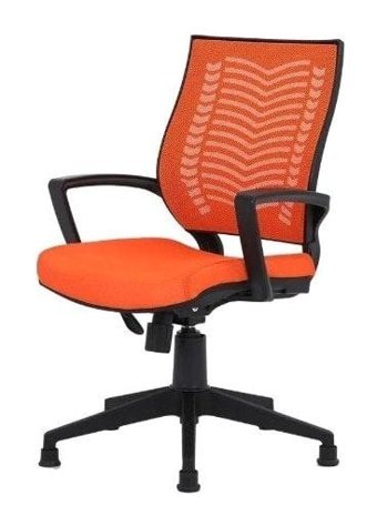 Herkese Mobilya Yumi Kolçaklı Dönerli Turuncu Çalışma Sandalyesi