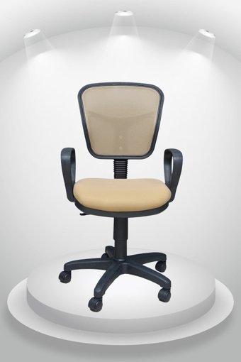 Obc Ofis Büro Concept Kolçaklı Dönerli Krem Çalışma Sandalyesi