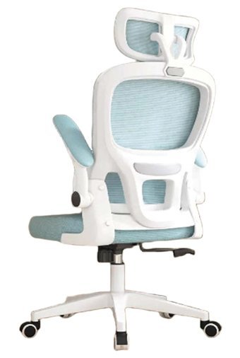 Fcvgybh Başlıklı Kolçaklı Dönerli 3D Bel Desteği Beyaz-Siyah Çalışma Sandalyesi