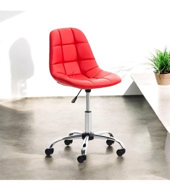 Desk Ofis Zena Dönerli Kırmızı Çalışma Sandalyesi