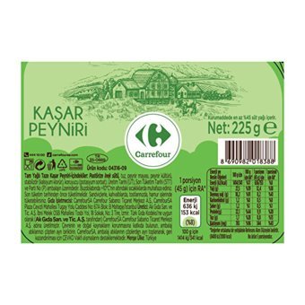 Carrefour Kaşar Peyniri 225 gr