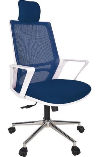 Gizmo FK1200 Başlıklı Kolçaklı Dönerli Mavi Çalışma Sandalyesi