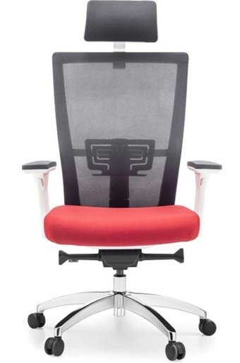 Ivo Office Vintage Başlıklı Kolçaklı Dönerli Beyaz Çalışma Sandalyesi