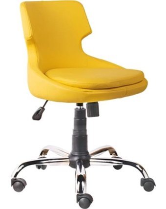 Bubu Home Petit 804 Dönerli Sarı Çalışma Sandalyesi