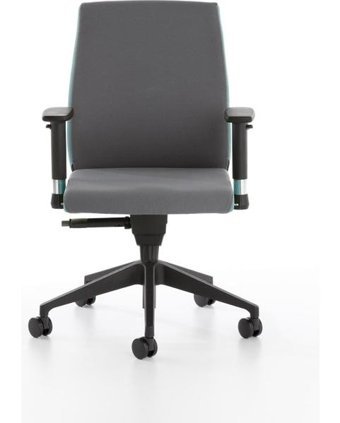 Bürotime Havana Kolçaklı Dönerli Antrasit-Gri-Yeşil Çalışma Sandalyesi