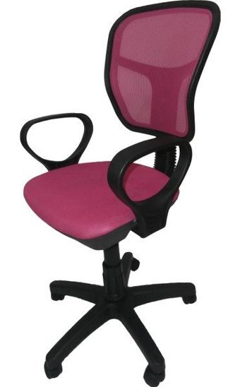 Yıldızsit Kolçaklı Dönerli Pembe Çalışma Sandalyesi