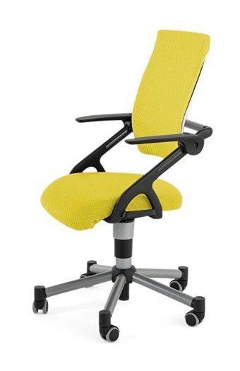 Creo Mobili Vega Plus Kolçaklı Dönerli Sarı Çalışma Sandalyesi