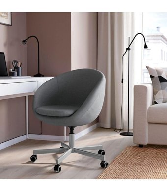 Ikea VİSSLE Dönerli Gri Çalışma Sandalyesi
